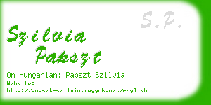 szilvia papszt business card